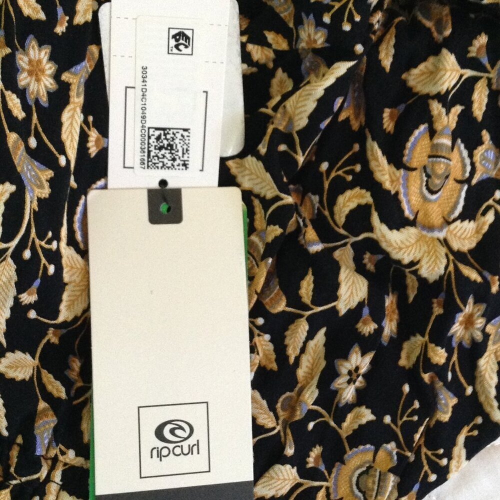 NWT Rip Curl "XL" Short Sleeve, Floral Midi Dreamer Dress, Bohemian Chic, Classy - Picture 7 of 9